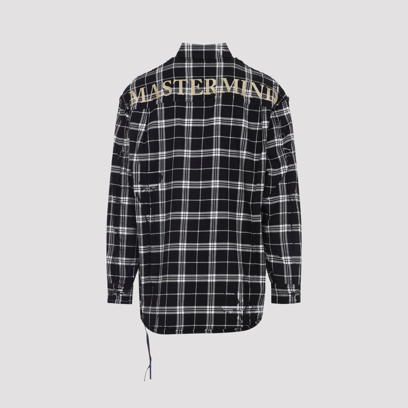 MASTERMIND WORLD Reversible Raw Edge Plaid Shirt for Men