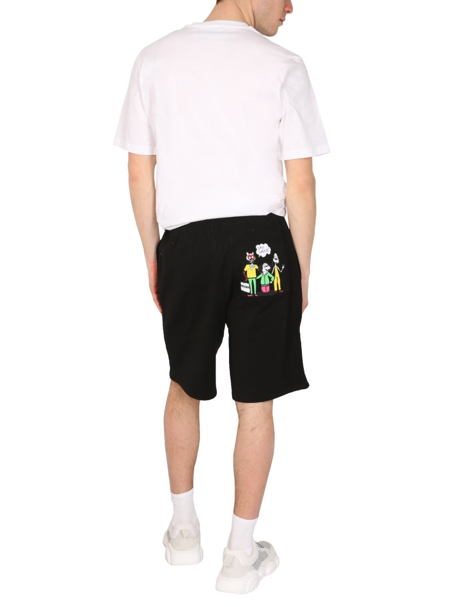 MOSCHINO COUTURE Comics Characters Bermuda Shorts