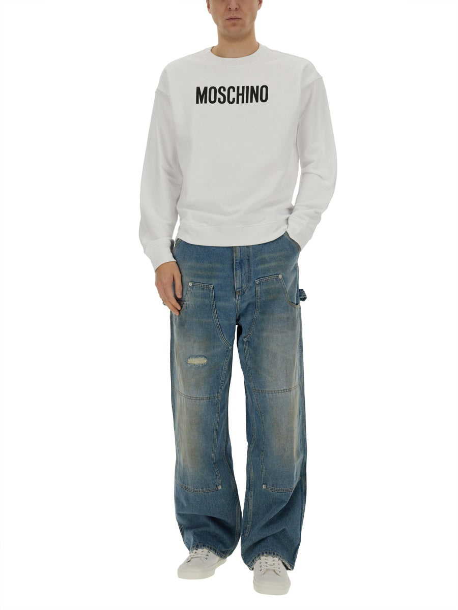 MOSCHINO COUTURE Wide Leg Denim Jeans - Size L