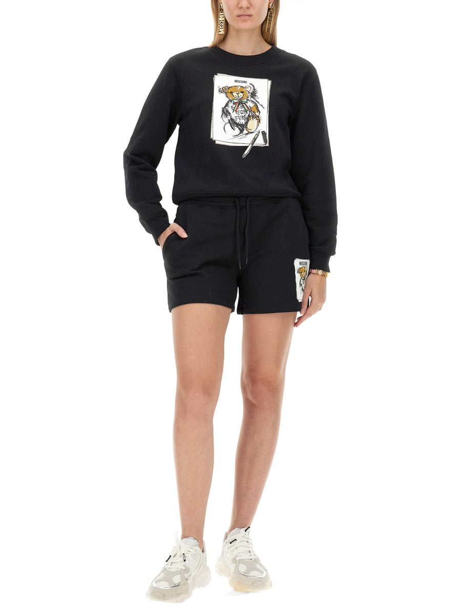 MOSCHINO COUTURE Mini Couture Sweatshirt Shorts