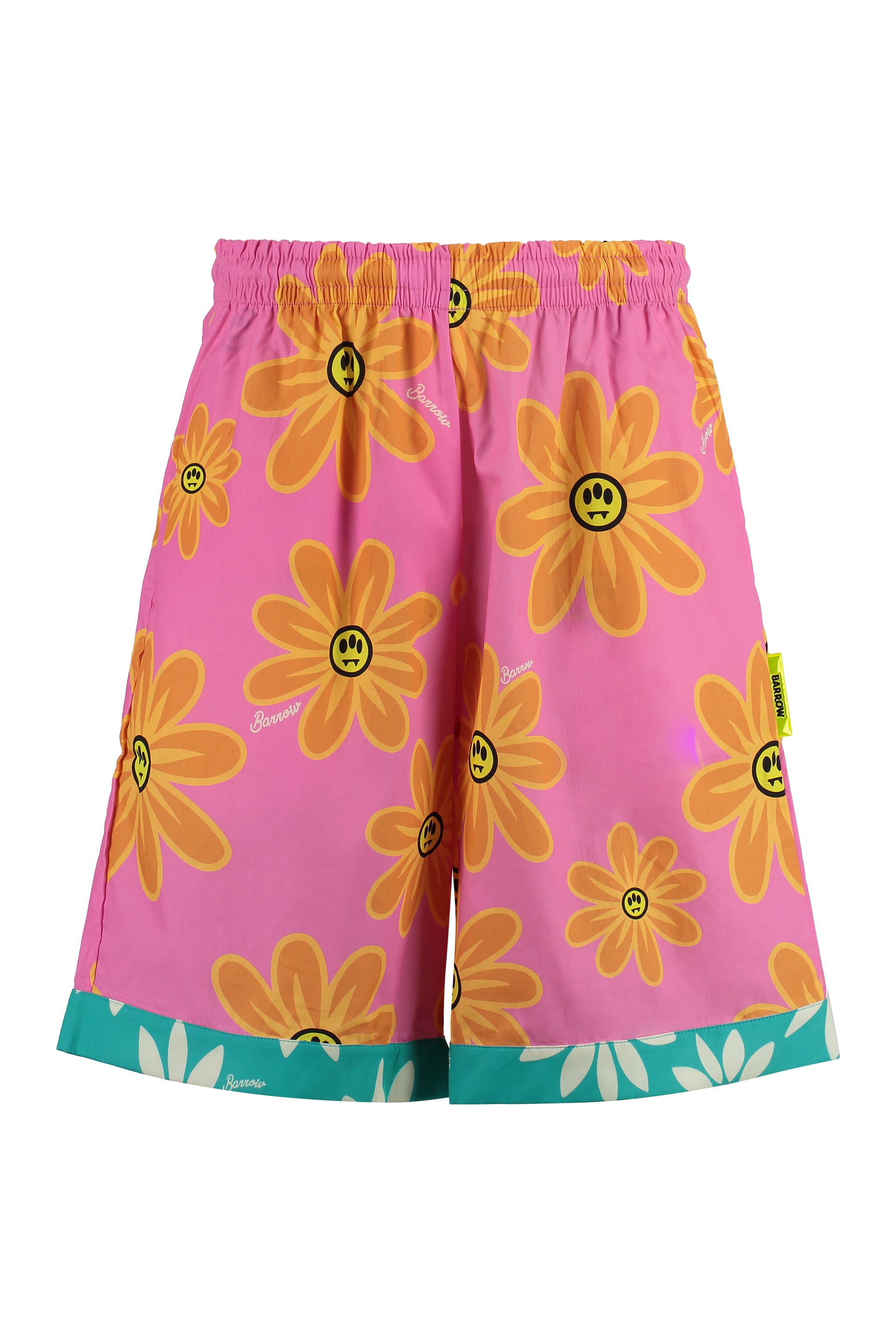 BARROW Sunflower Print Bermuda Shorts