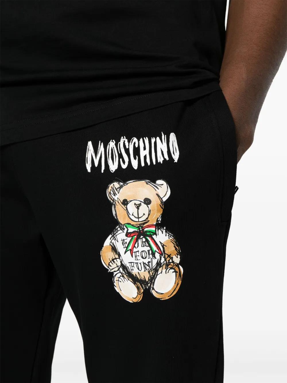 MOSCHINO COUTURE Patterned Cotton Trousers for Men
