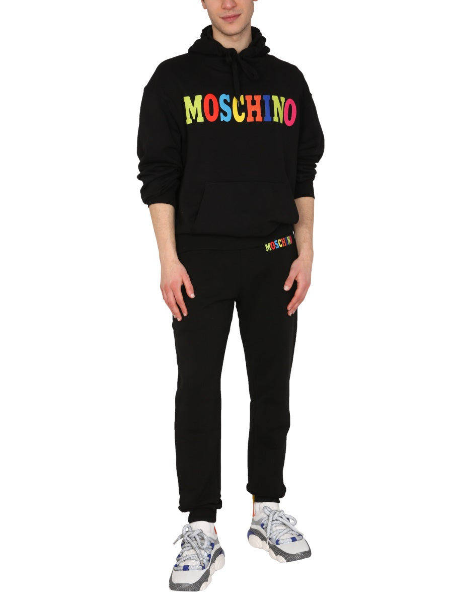 MOSCHINO COUTURE Multicolor Logo Jogging Pants