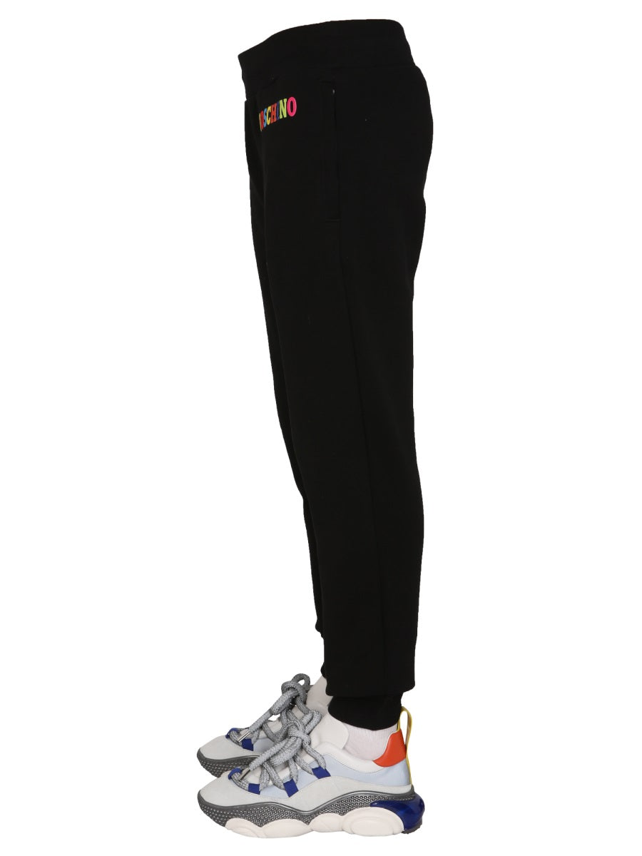 MOSCHINO COUTURE Multicolor Logo Jogging Pants