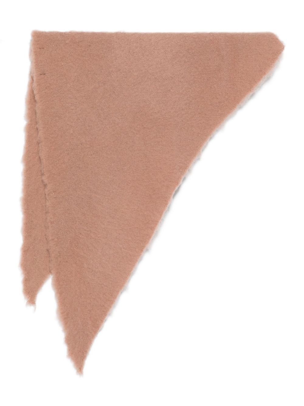 FALIERO SARTI Wool-Cashmere Blend Frayed Triangular Foulard