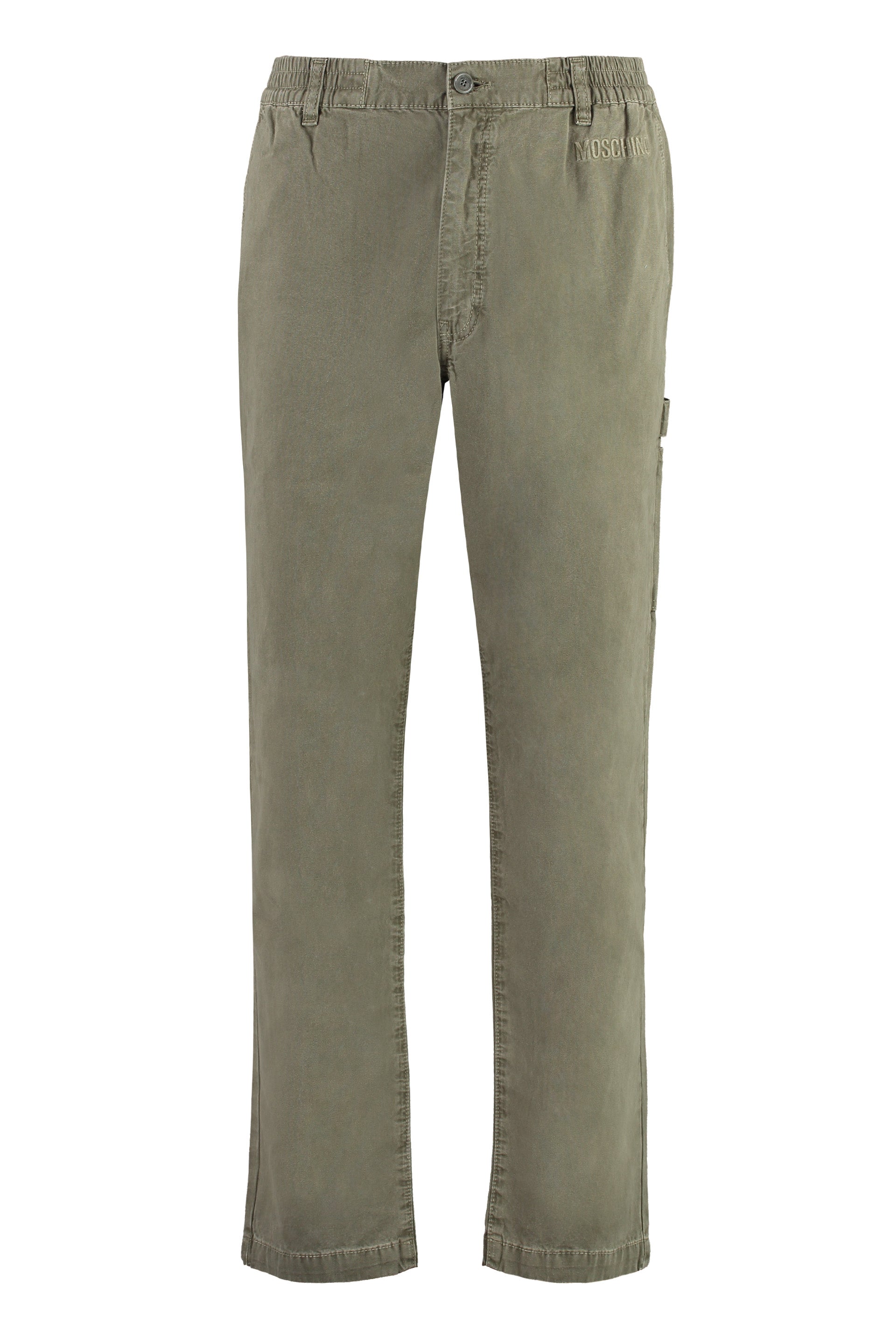 MOSCHINO COUTURE Cotton Trousers with Multiple Pockets for Men