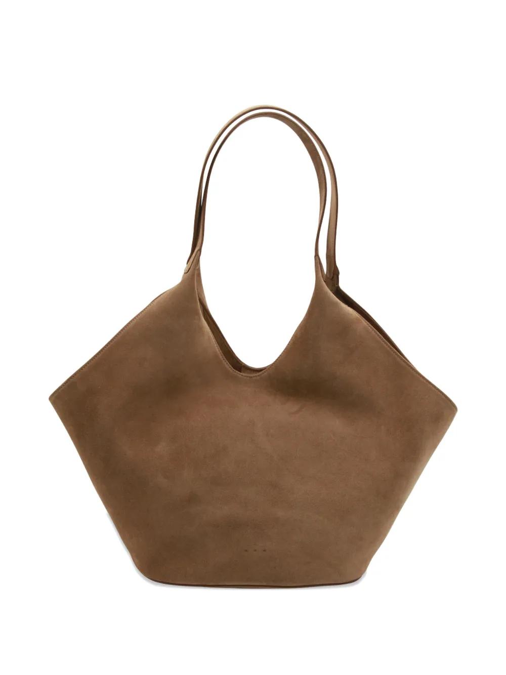 AESTHER EKME Suede Shopper Handbag with Two Top Handles