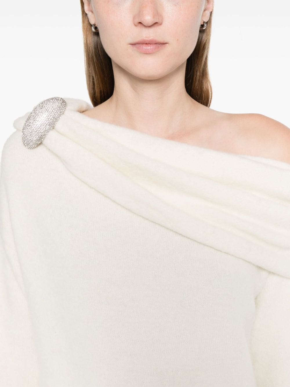 GIUSEPPE DI MORABITO Cozy Alpaca-Merino Sweater with Cowl Neck for Women