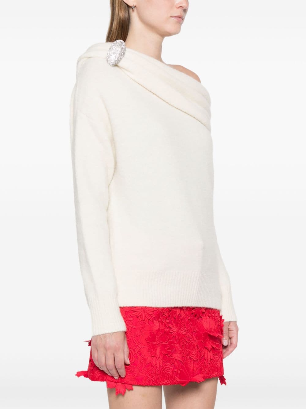 GIUSEPPE DI MORABITO Cozy Alpaca-Merino Sweater with Cowl Neck for Women