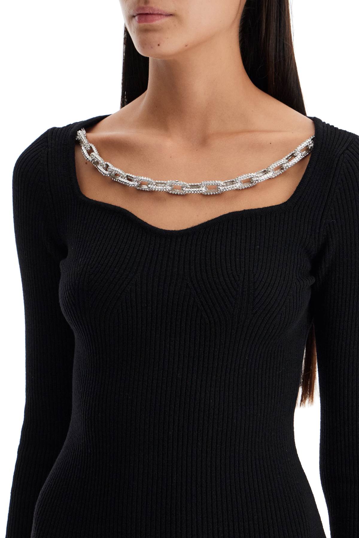 GIUSEPPE DI MORABITO Decorative Chain Knit Dress