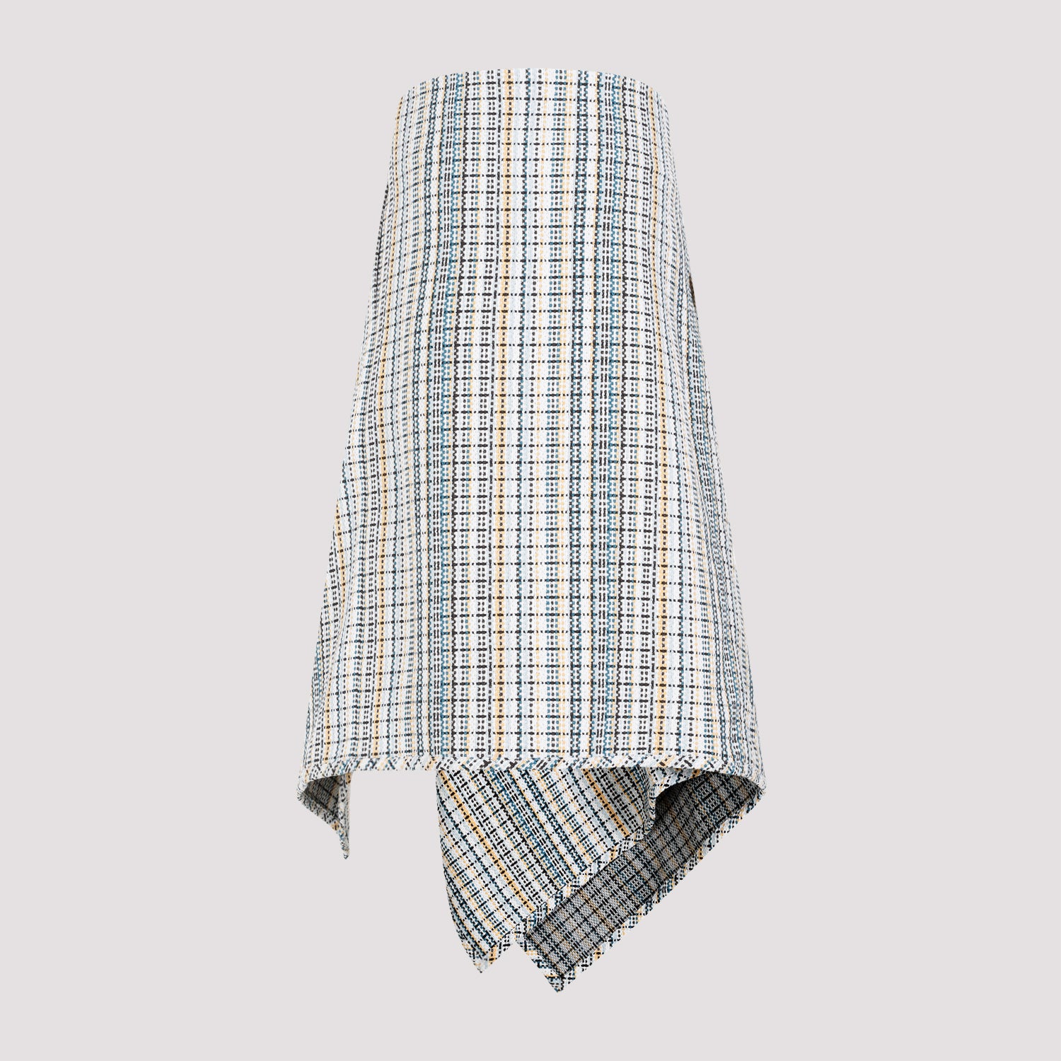 BOTTEGA VENETA Cotton Check Midi Skirt