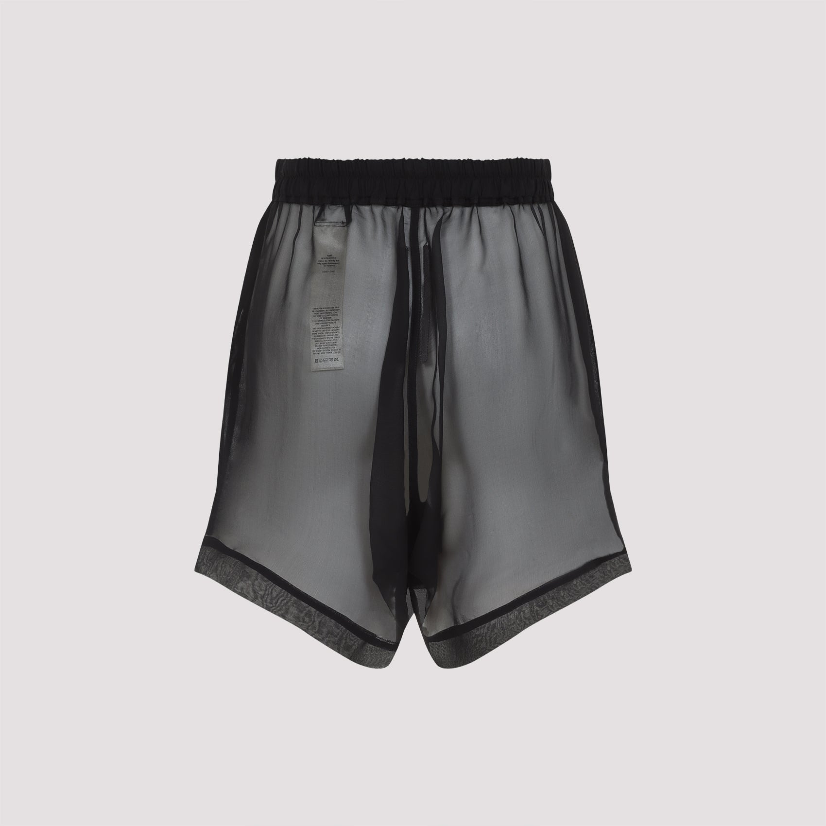 RICK OWENS Men's Silk Mini Shorts