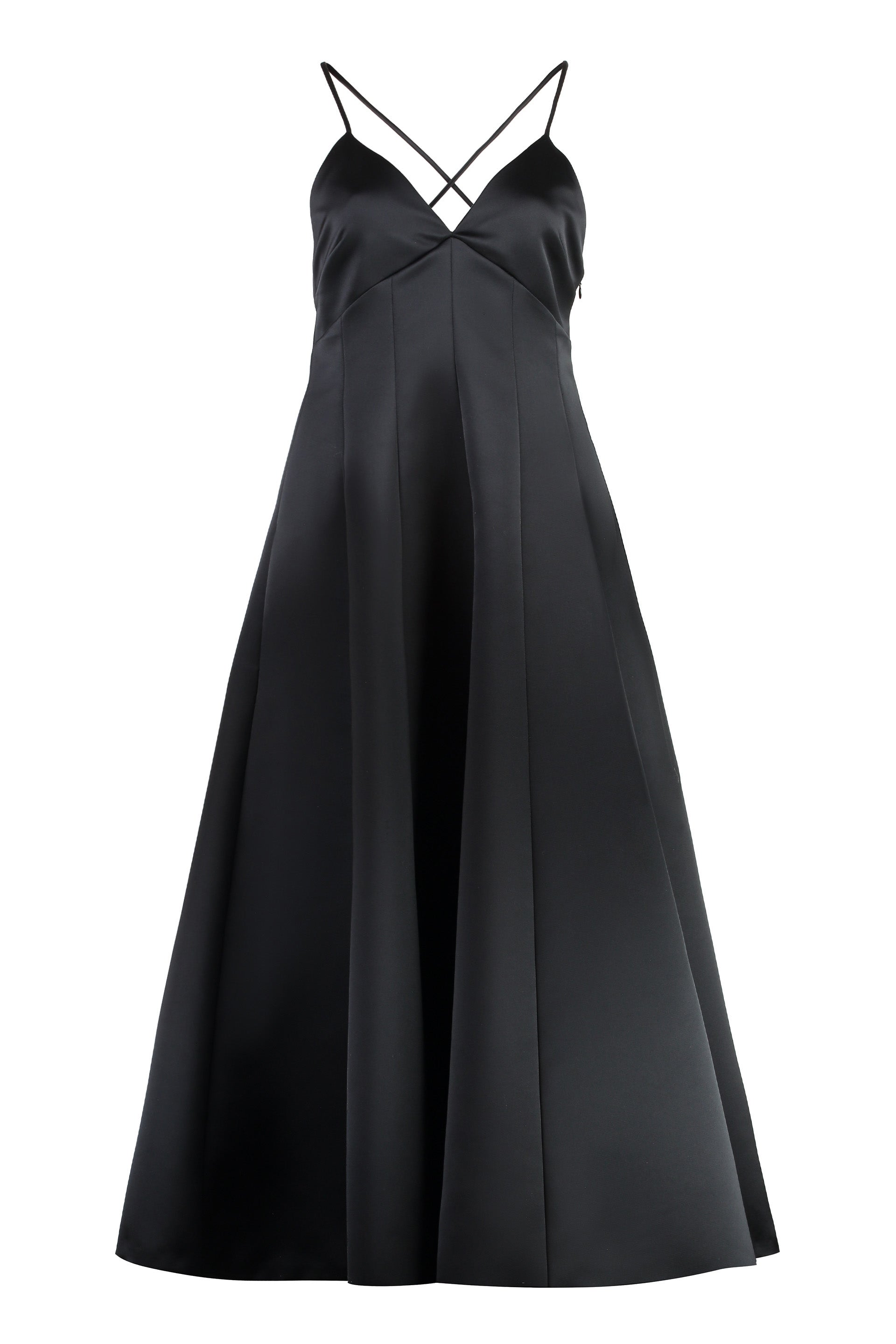 PHILOSOPHY DI LORENZO SERAFINI Women's Flared Skirt Satin Mini Dress