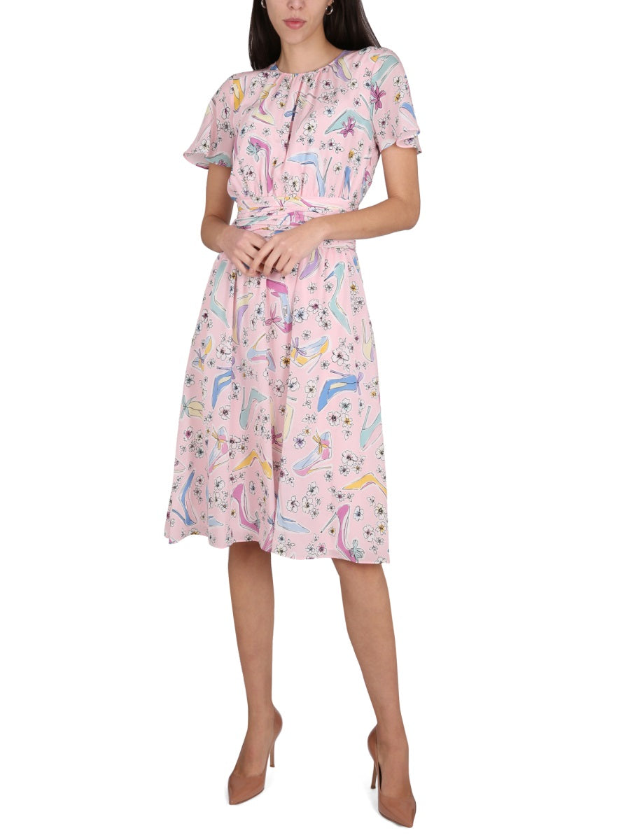 BOUTIQUE MOSCHINO Heels and Flowers Mini Dress