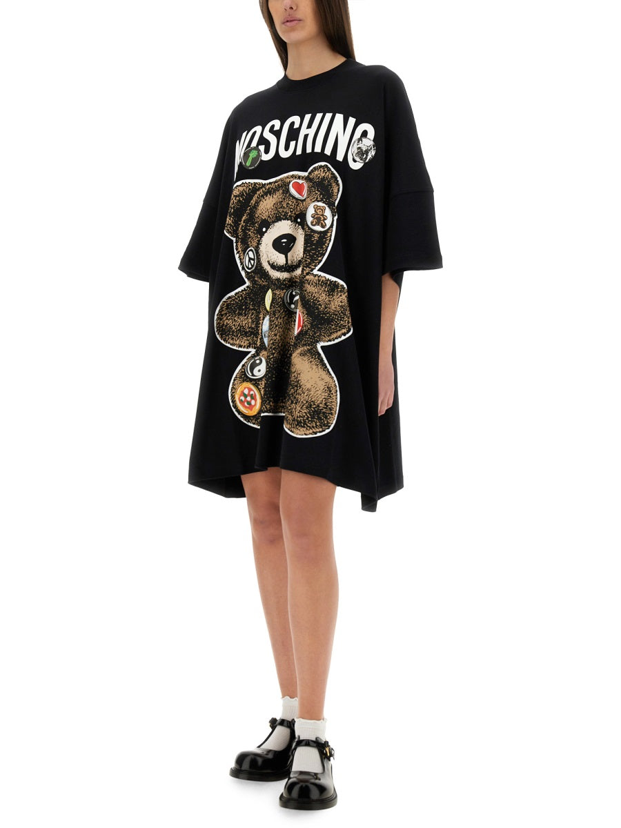 MOSCHINO COUTURE Oversized Teddy Bear Short Dress