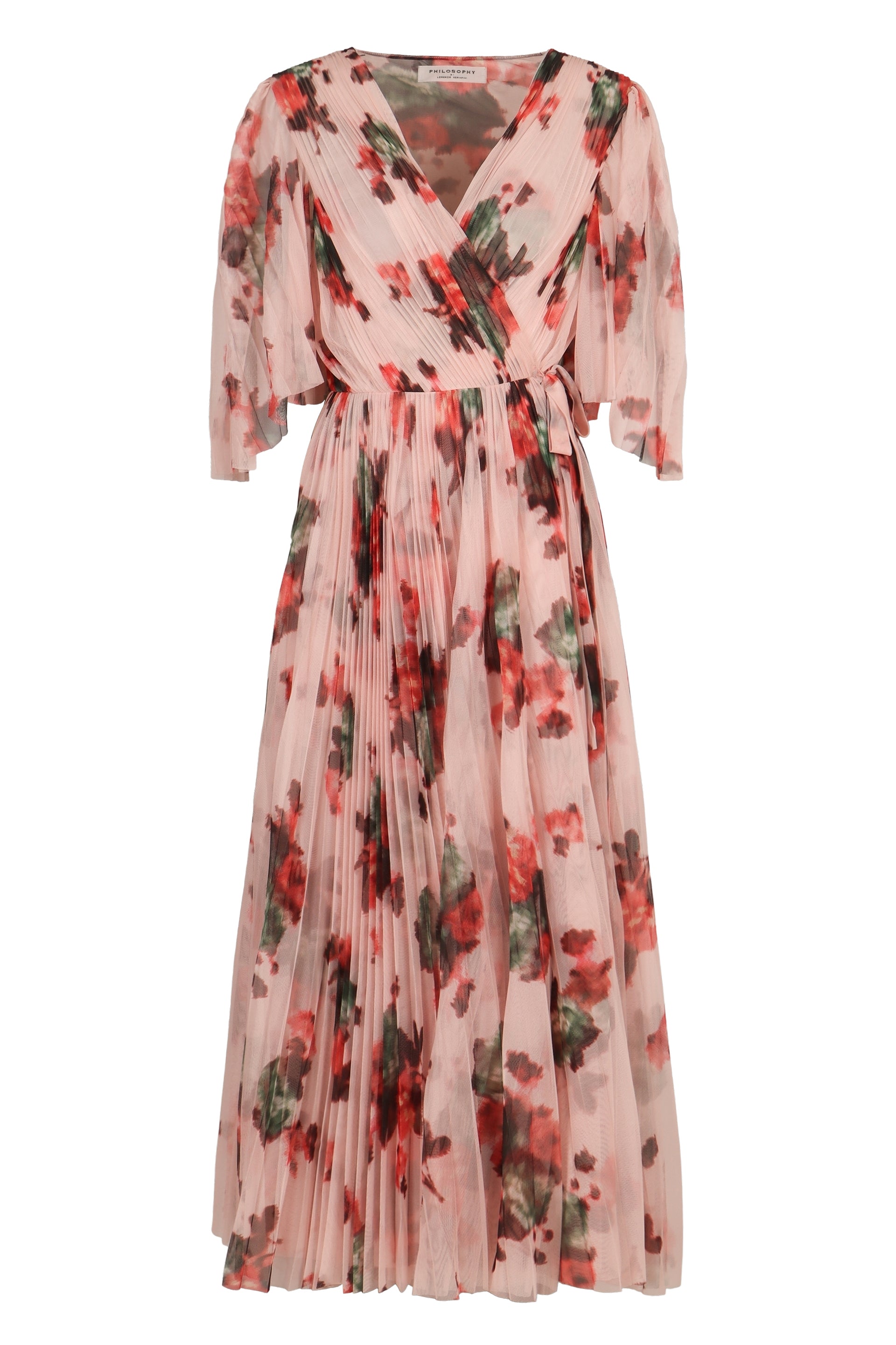 PHILOSOPHY DI LORENZO SERAFINI Floral Pleated Long Dress for Women