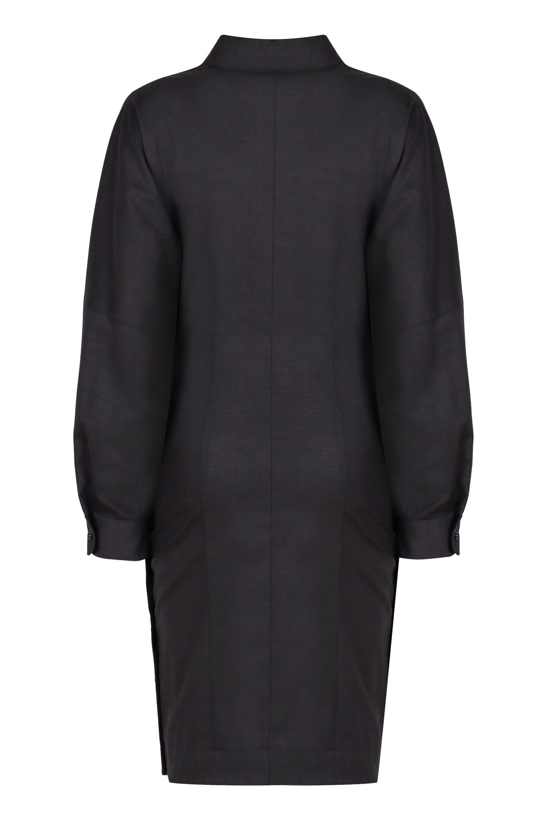 PHILOSOPHY DI LORENZO SERAFINI Wool-Blend Mini Dress with Asymmetric Closure