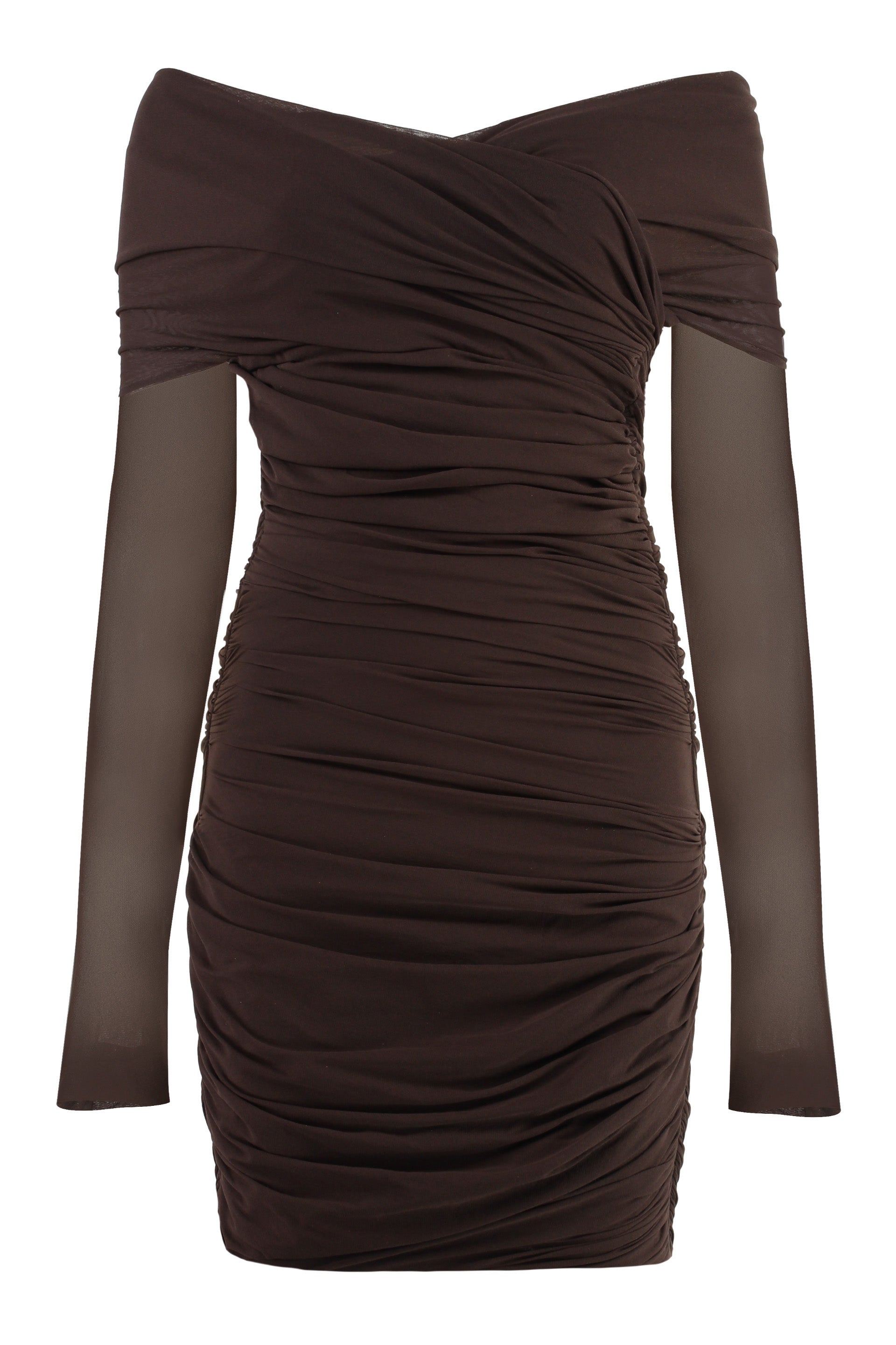 PHILOSOPHY DI LORENZO SERAFINI Draped Mini Dress with Removable Sleeves