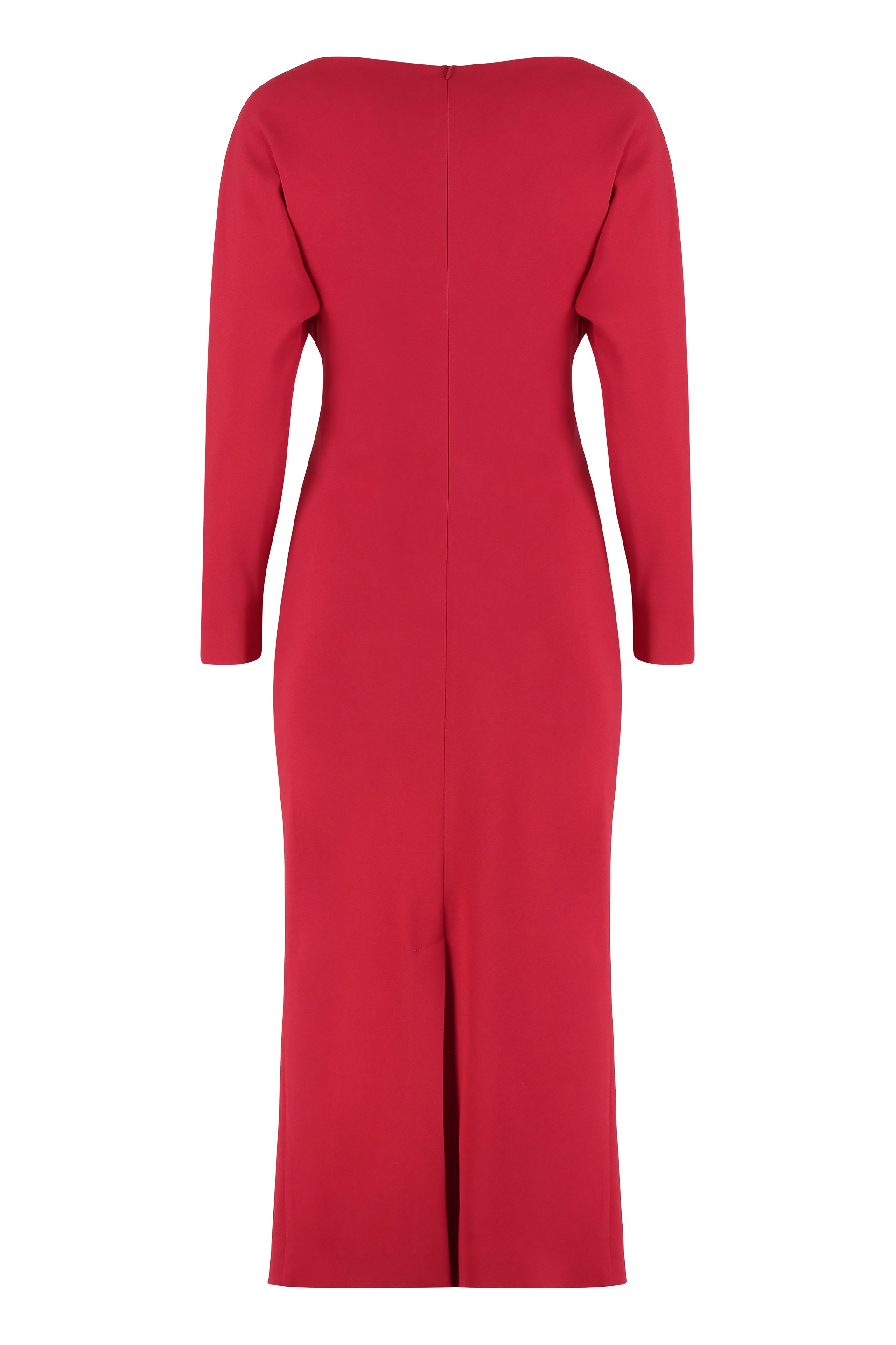 ALBERTA FERRETI Form-Fitting Midi Dress with Long Sleeves