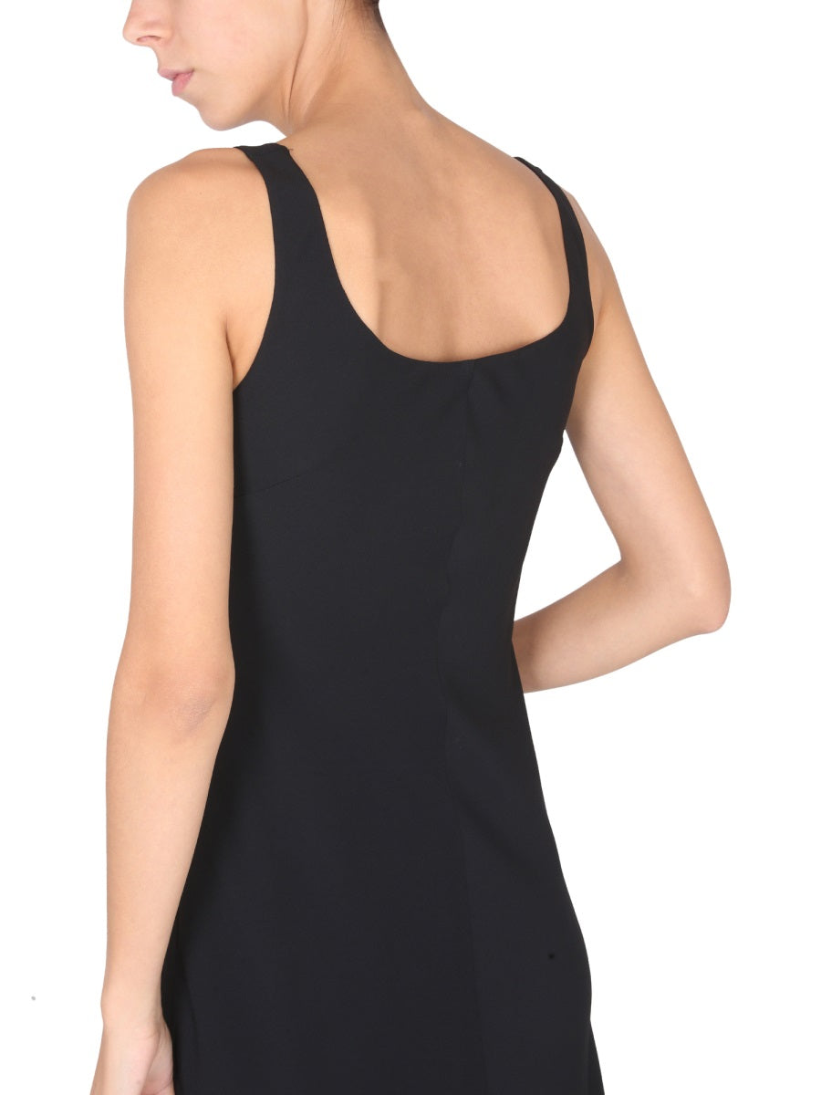 PHILOSOPHY DI LORENZO SERAFINI Viscose T-Shirt Dress with Concealed Back Zipper