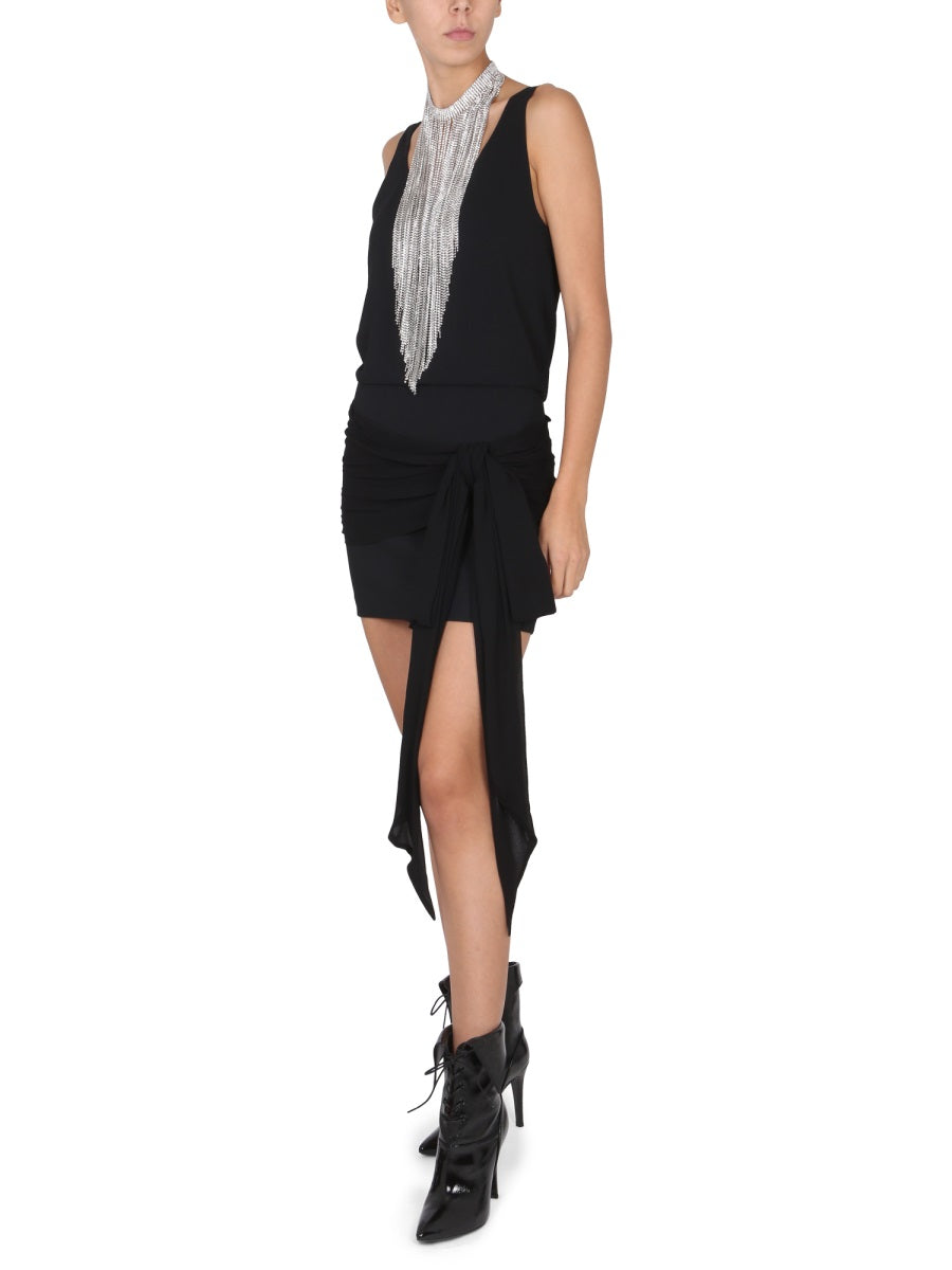 PHILOSOPHY DI LORENZO SERAFINI Elegant Mini Dress with Thin Shoulder Straps
