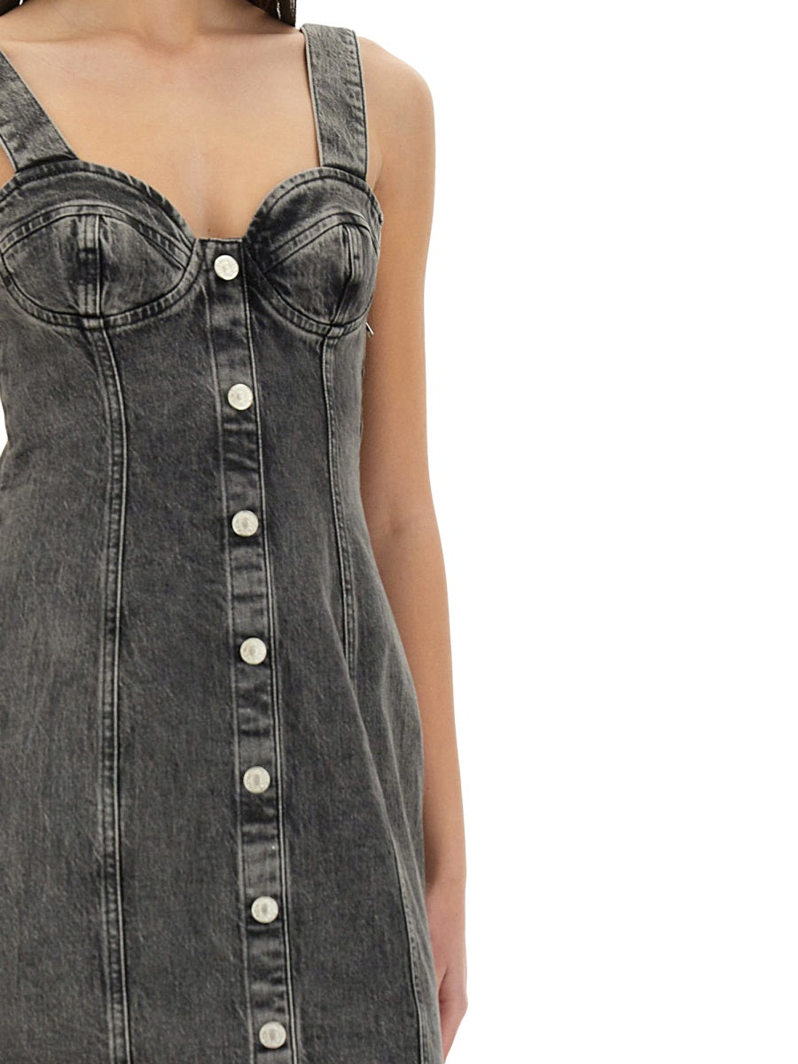 MOSCHINO JEANS Denim Midi Dress - Slim Fit Size S