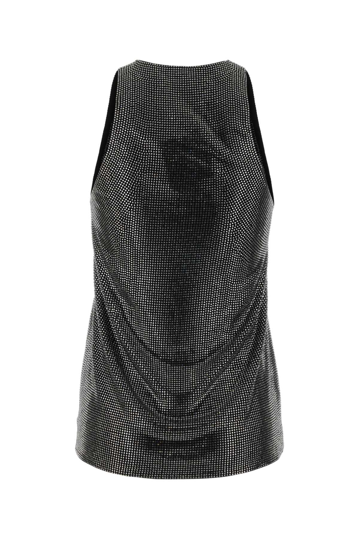 GIUSEPPE DI MORABITO Embellished Viscose Tank Top