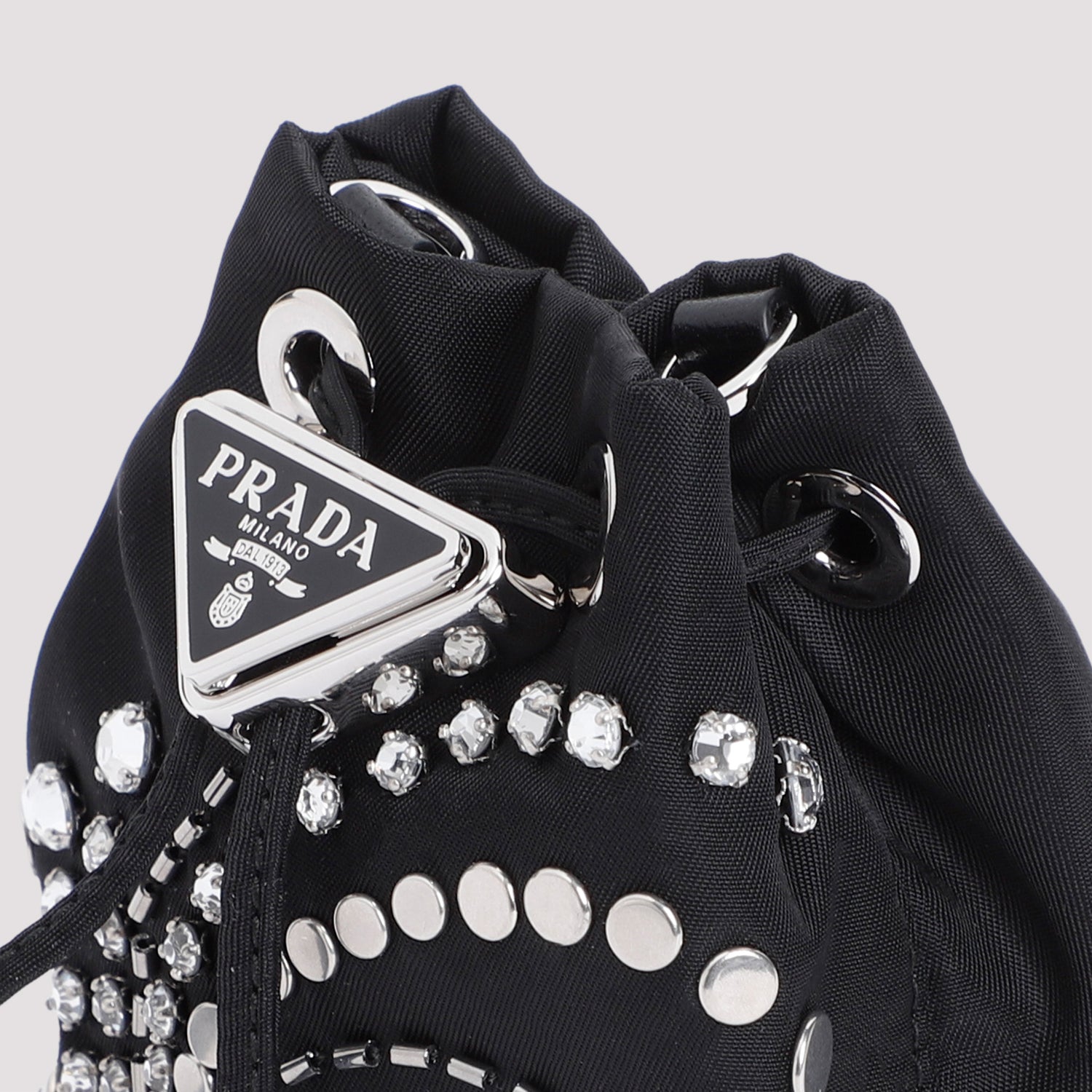 PRADA Mini Polyamide Pouch Handbag