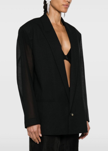 PHILOSOPHY DI LORENZO SERAFINI Stylish Wool Blend Jacket for Women - SS24 Collection
