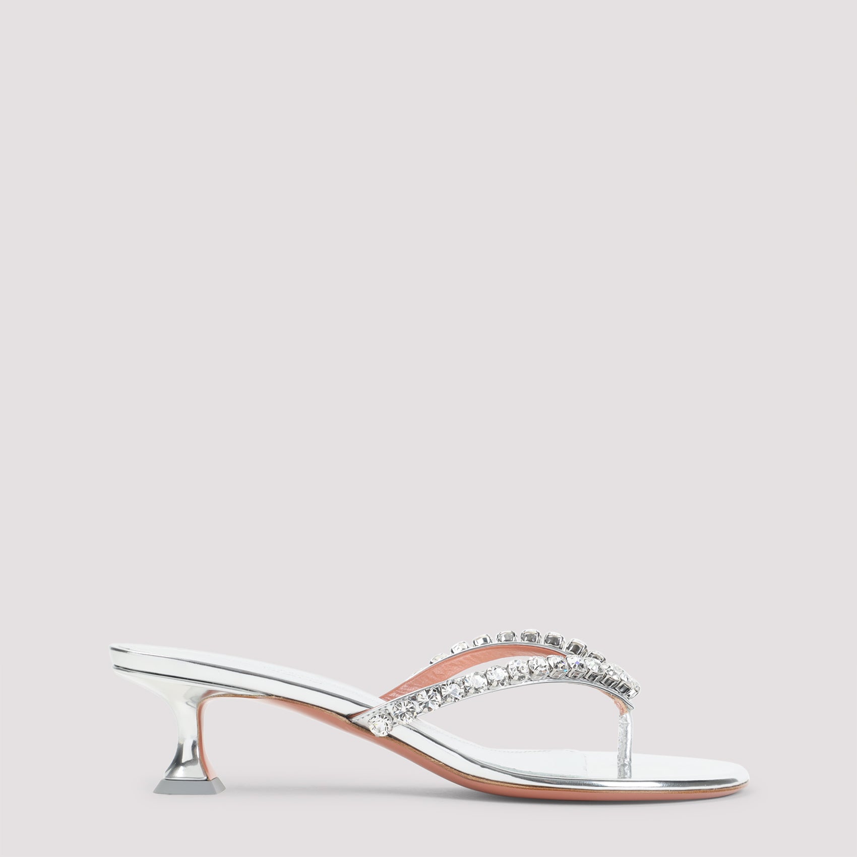 AMINA MUADDI Gigi Thong Mirror Sandals 4.5cm Heel for Men