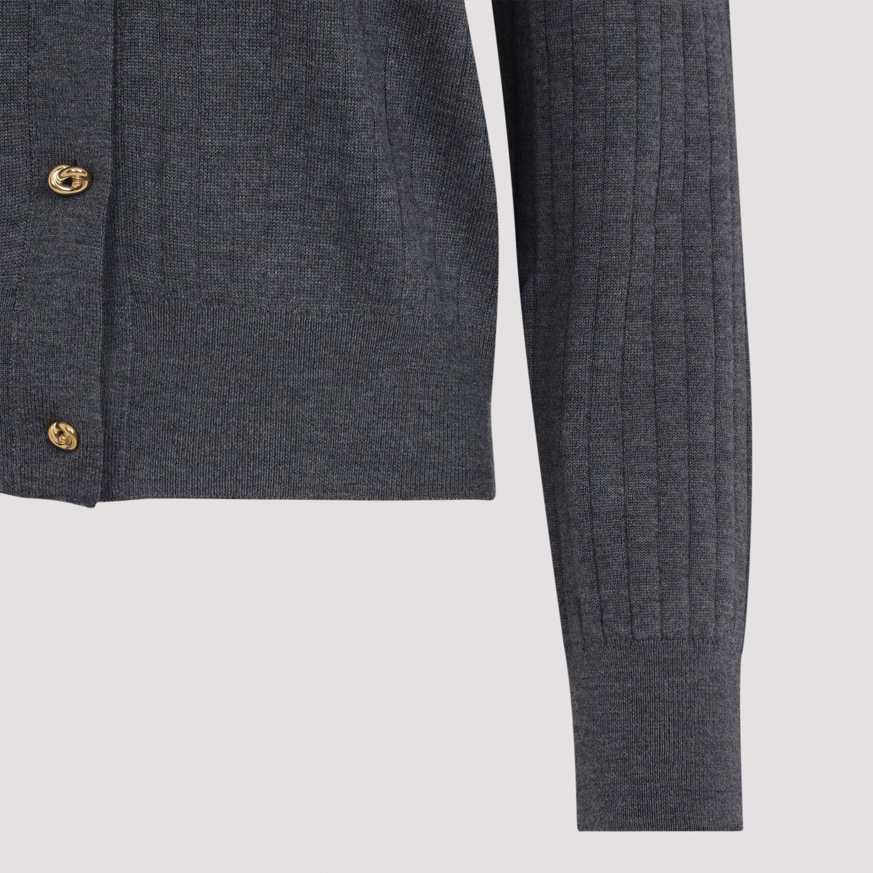 BOTTEGA VENETA Wool Ribbed Cardigan for Men - FW25 Collection