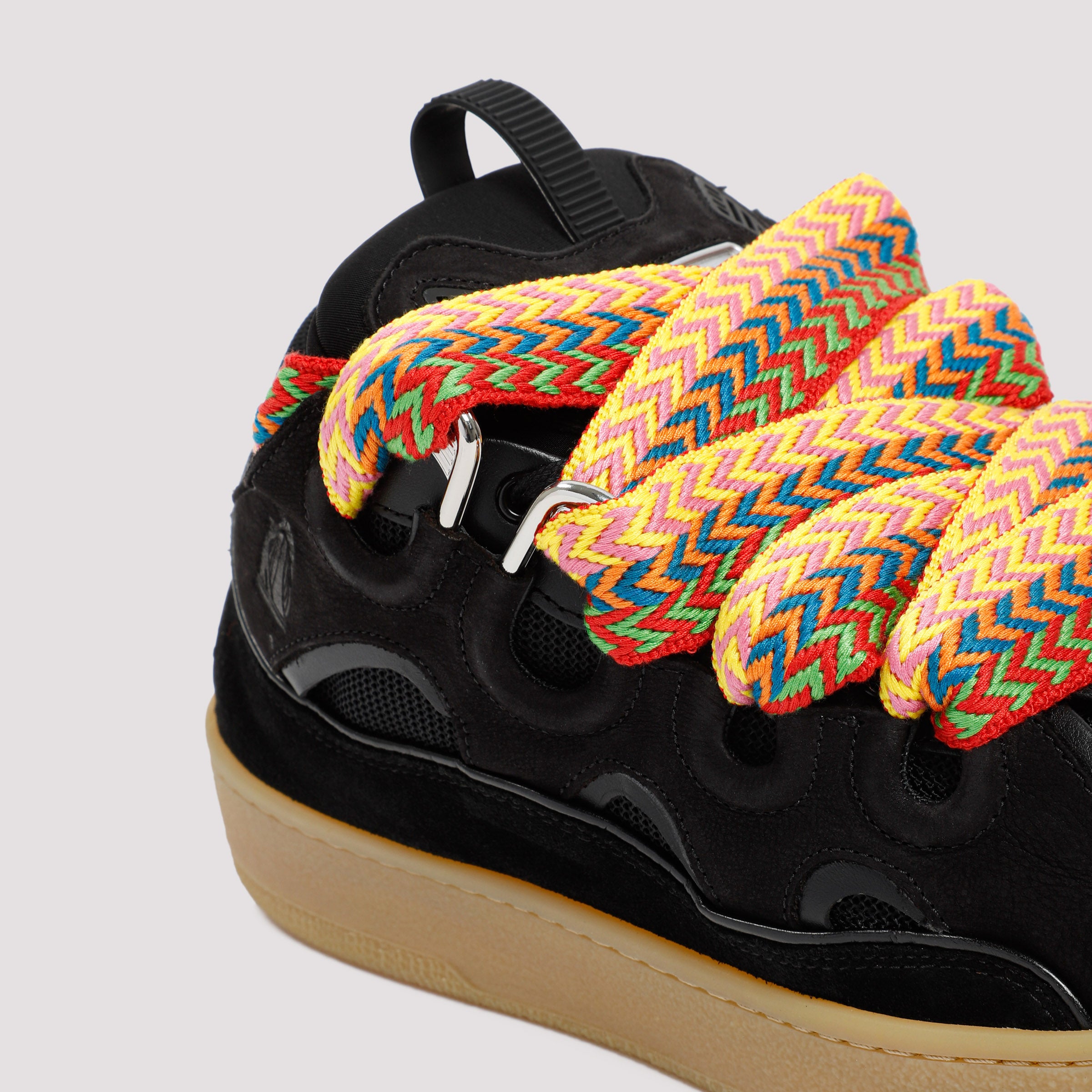 LANVIN Suede Leather Curb Sneakers