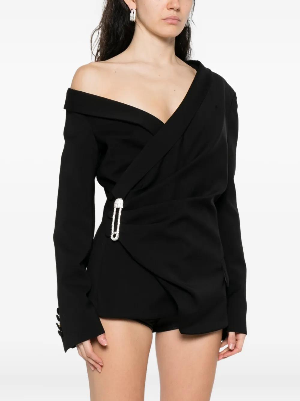 GIUSEPPE DI MORABITO Safety Pin Embellished Blazer