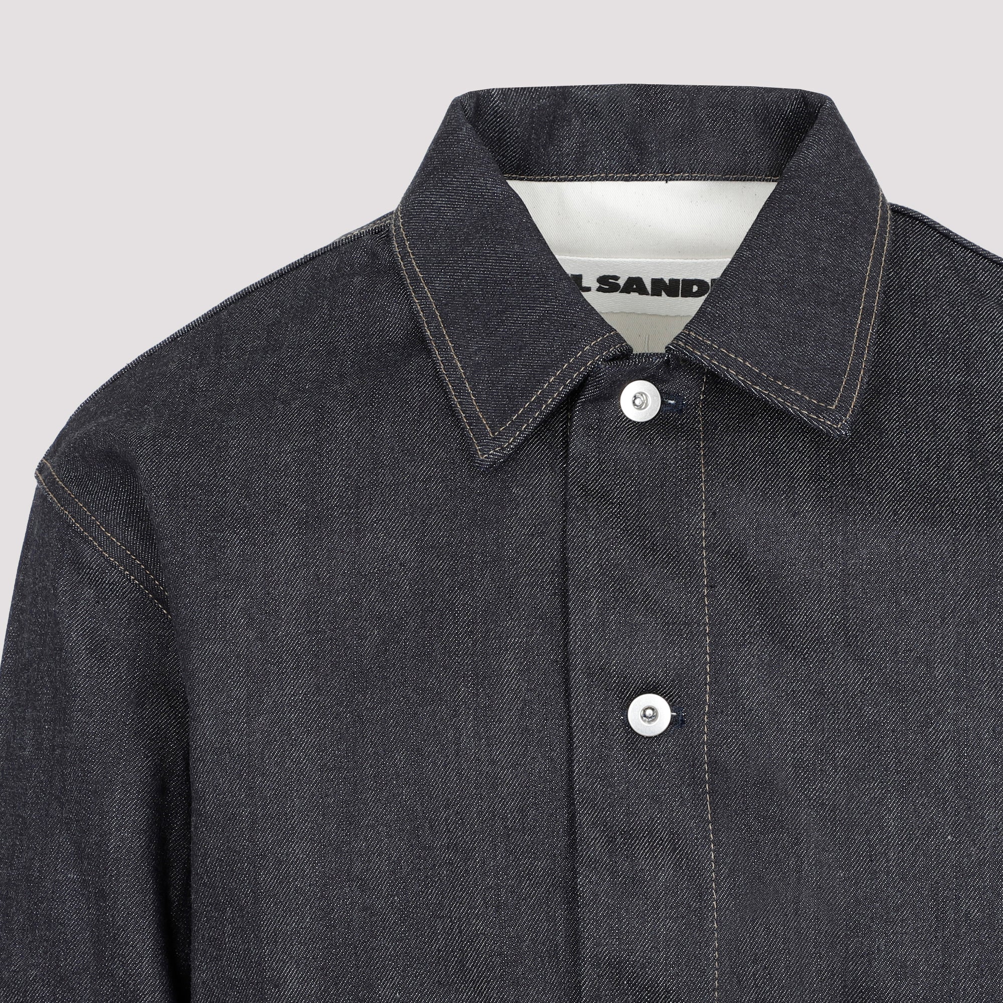 JIL SANDER Men's Cotton Denim Shirt - FW24