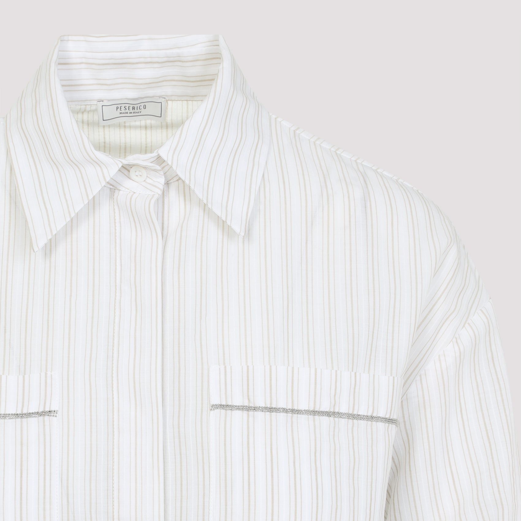PESERICO Men's Striped Shirt - SS25 Collection