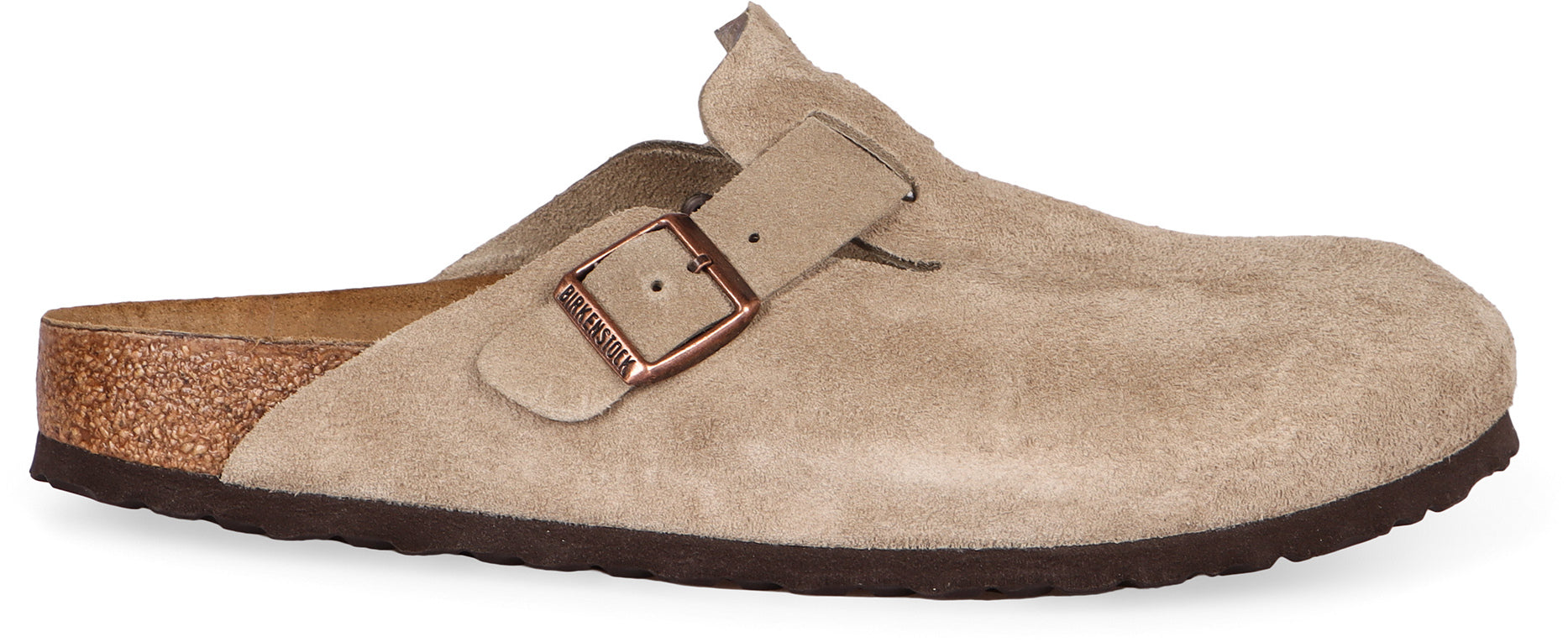 BIRKENSTOCK Men's Closed Toe Suede Leather Slippers with Buckle