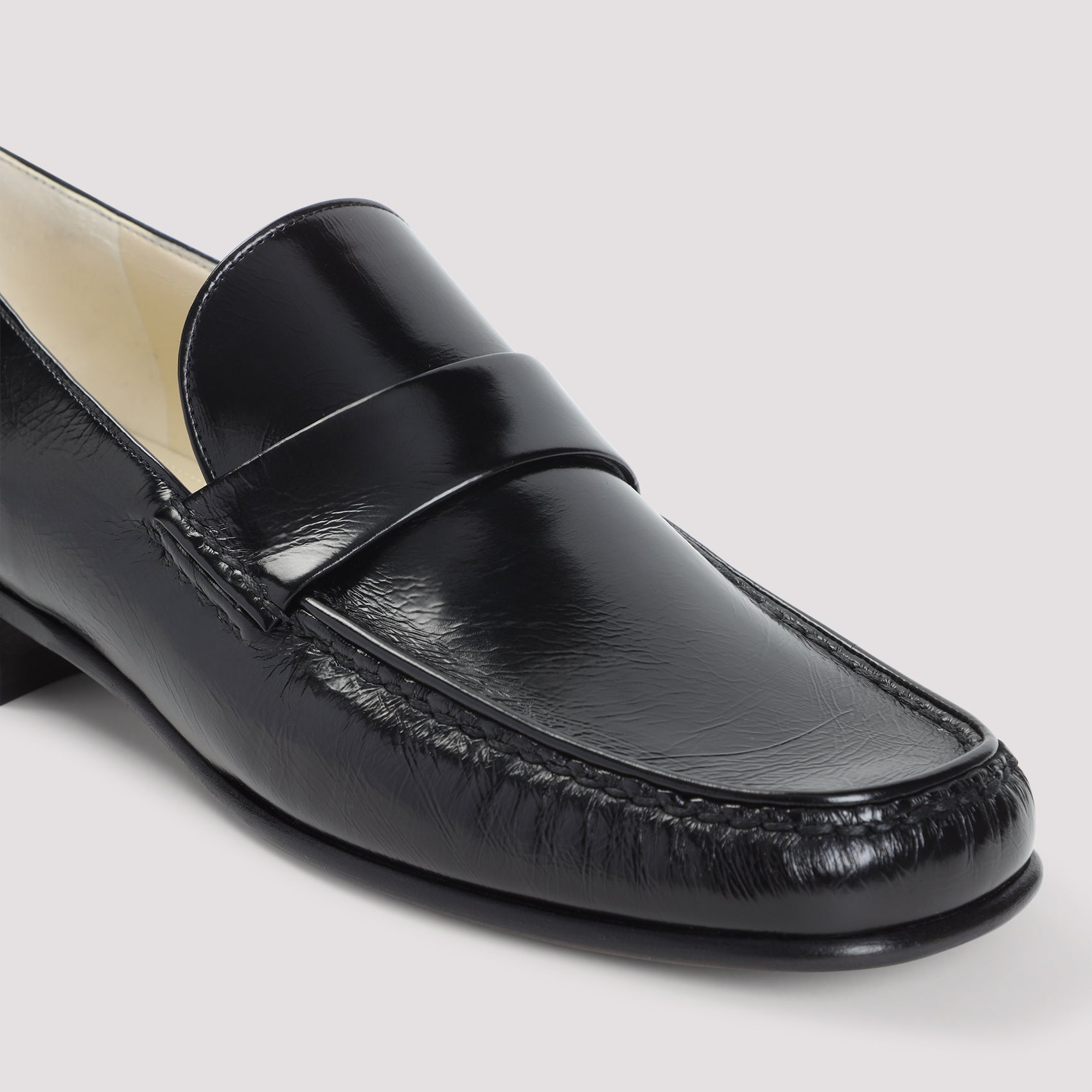 PHOEBE PHILO Men's 100% Leather Loafers
