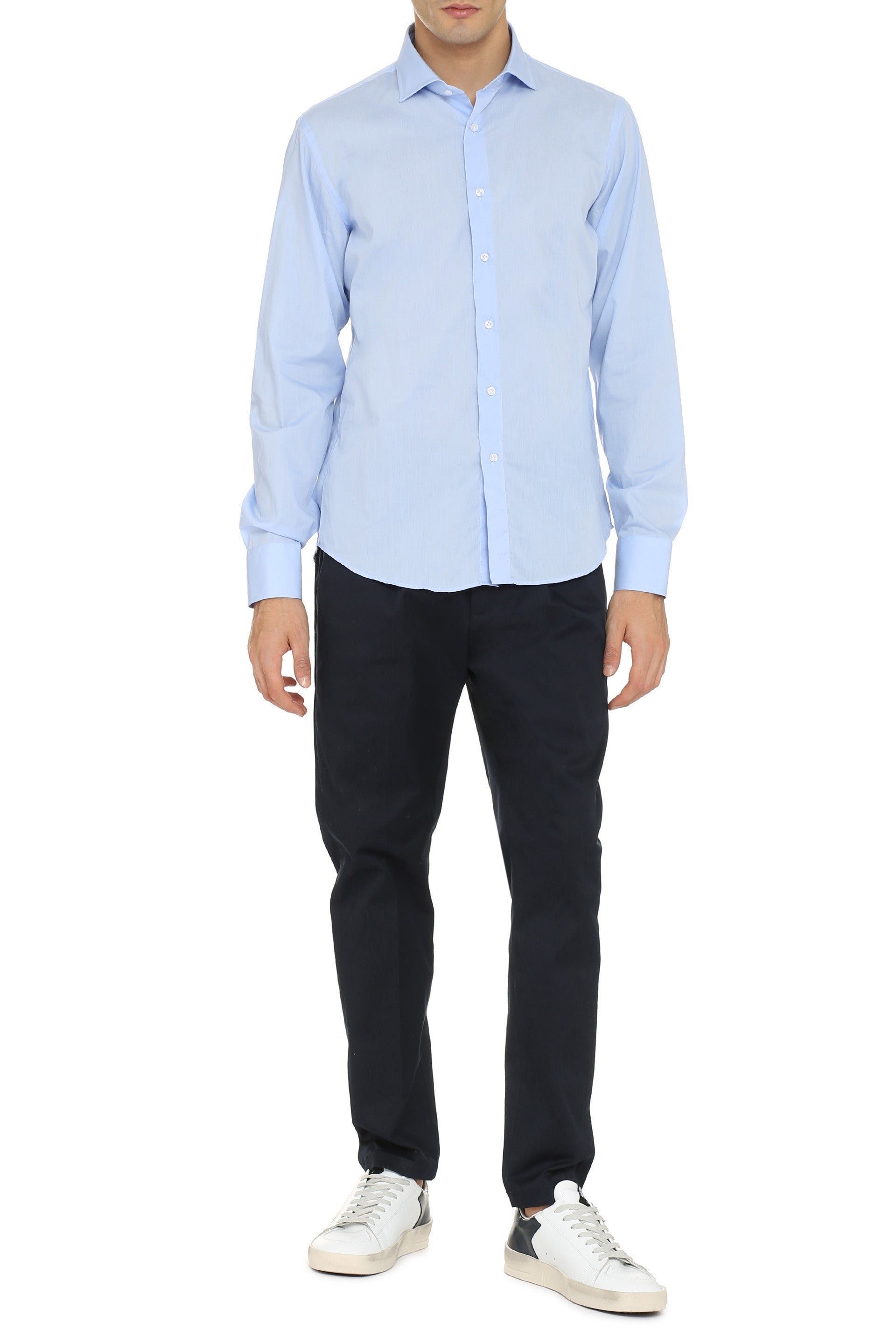 THE (ALPHABET) Stretch Cotton Shirt with Rounded Hem - Perfect Fit for Every Occasion