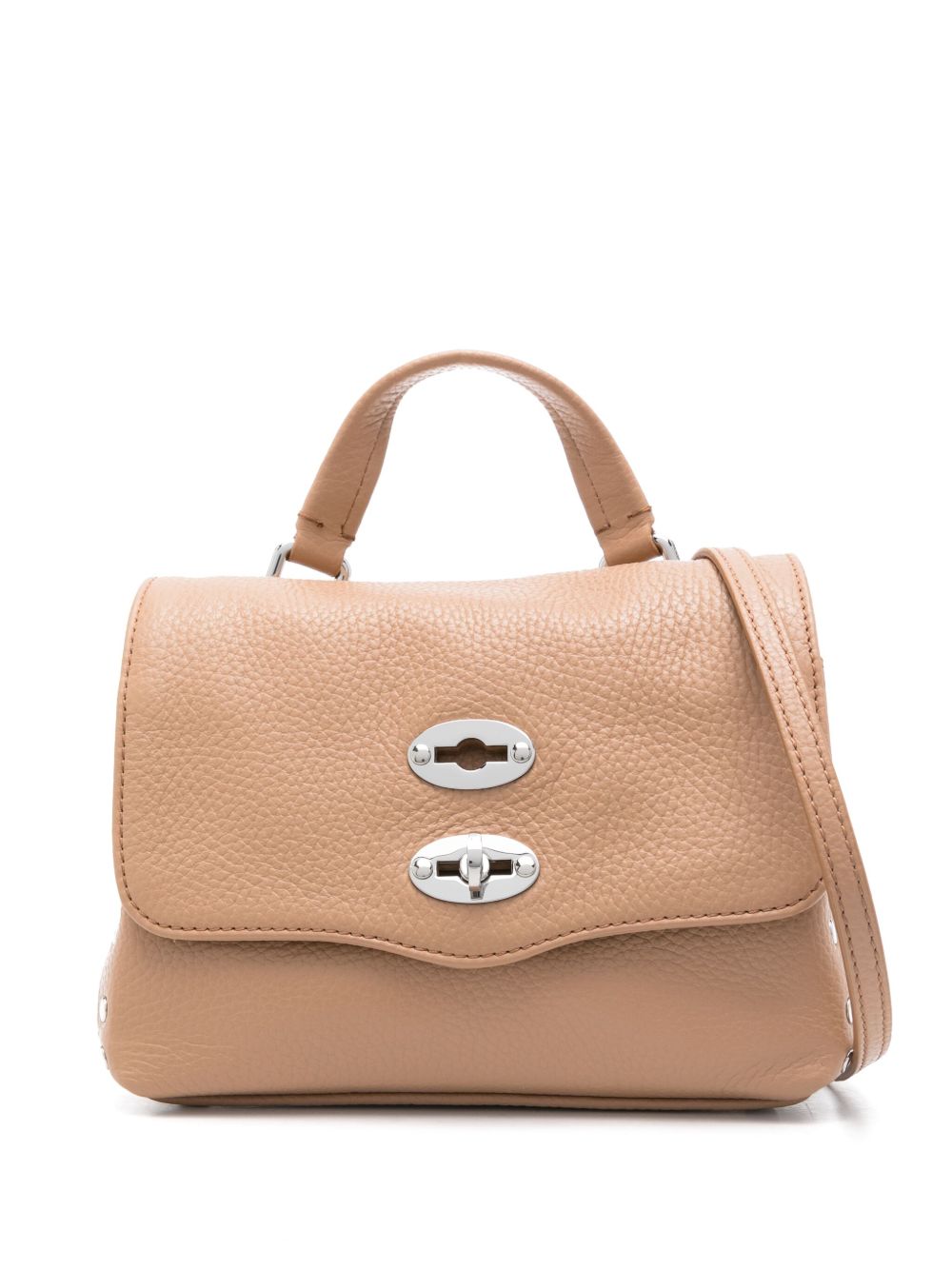 ZANELLATO Mini Leather Handbag with Twist-Lock Fastening
