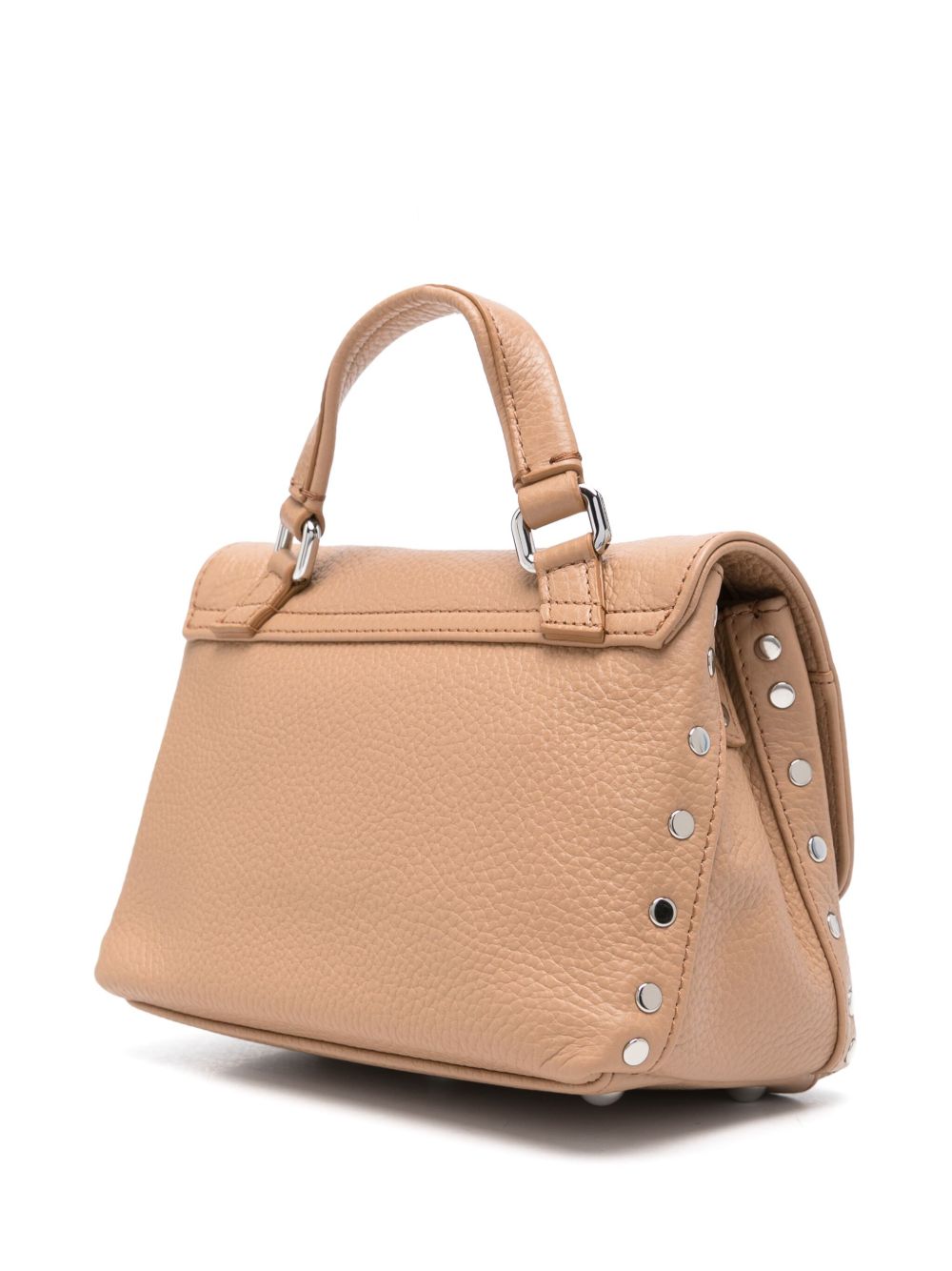 ZANELLATO Mini Leather Handbag with Twist-Lock Fastening