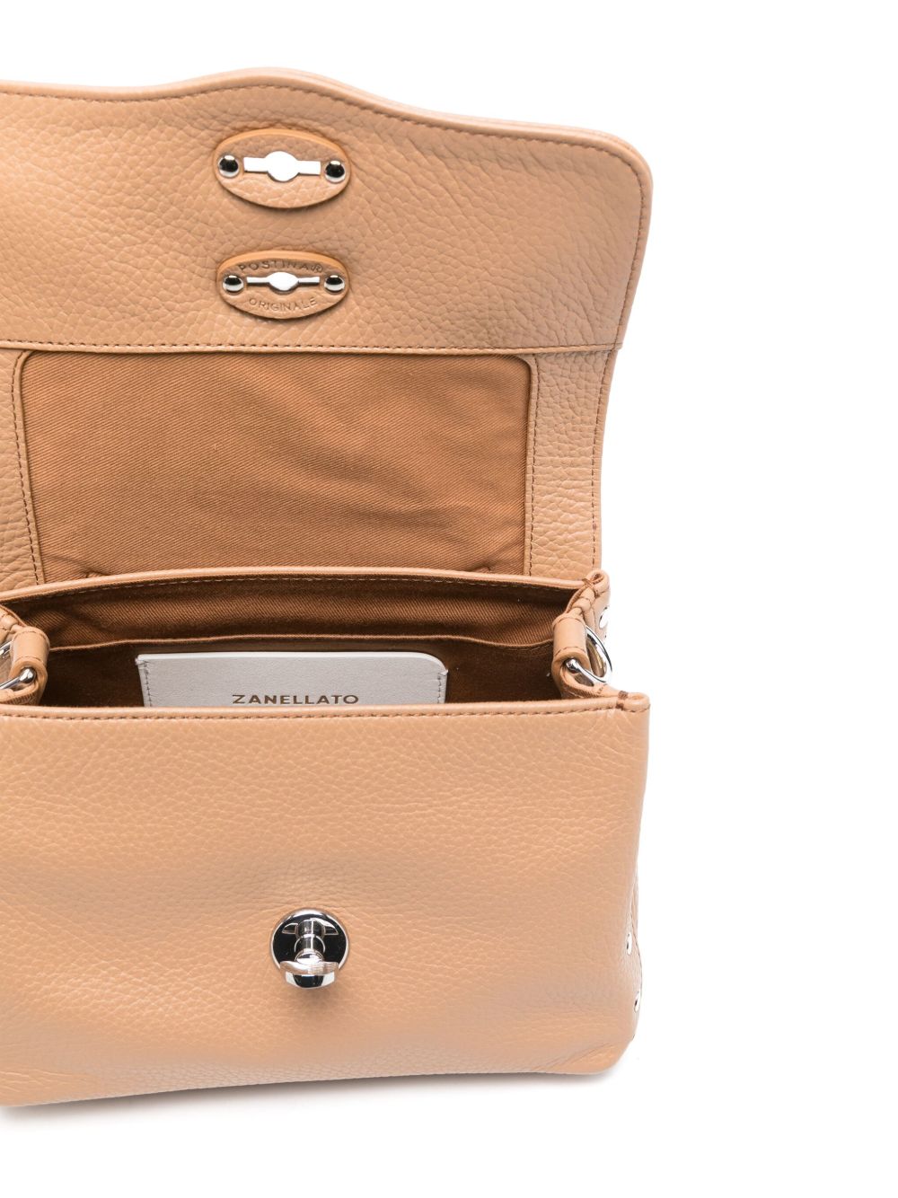 ZANELLATO Mini Leather Handbag with Twist-Lock Fastening