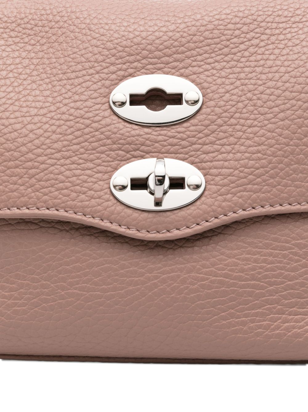 ZANELLATO Mini Leather Handbag with Double Twist-Lock Closure