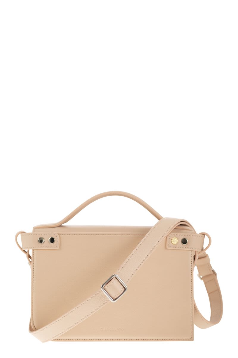ZANELLATO Minimalist Square Handbag with Detachable Shoulder Strap - 22 x 15.5 x 7 cm