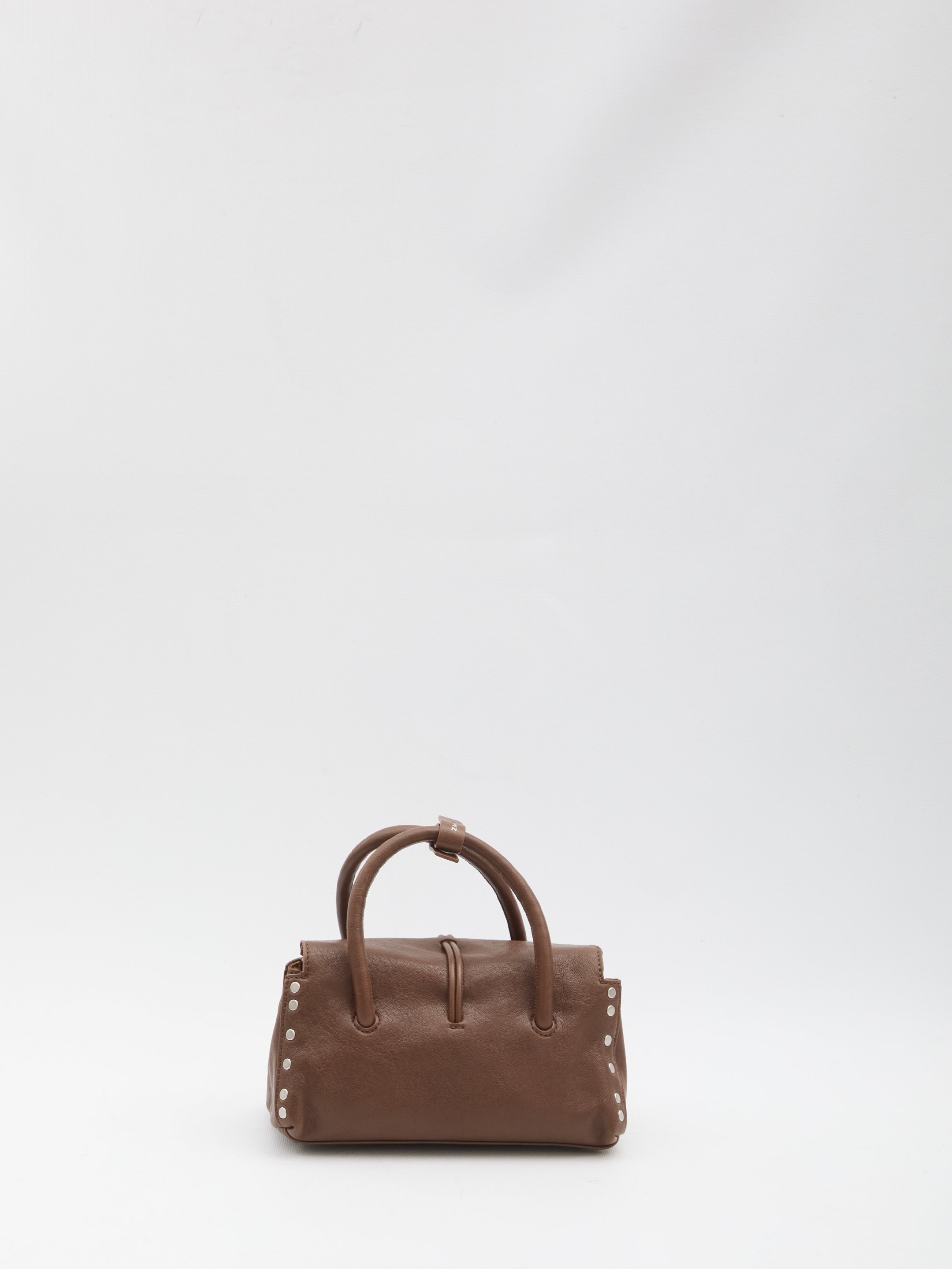 ZANELLATO Mini Handbag with Top Handles and Adjustable Strap - 23 x 10 x 9 cm