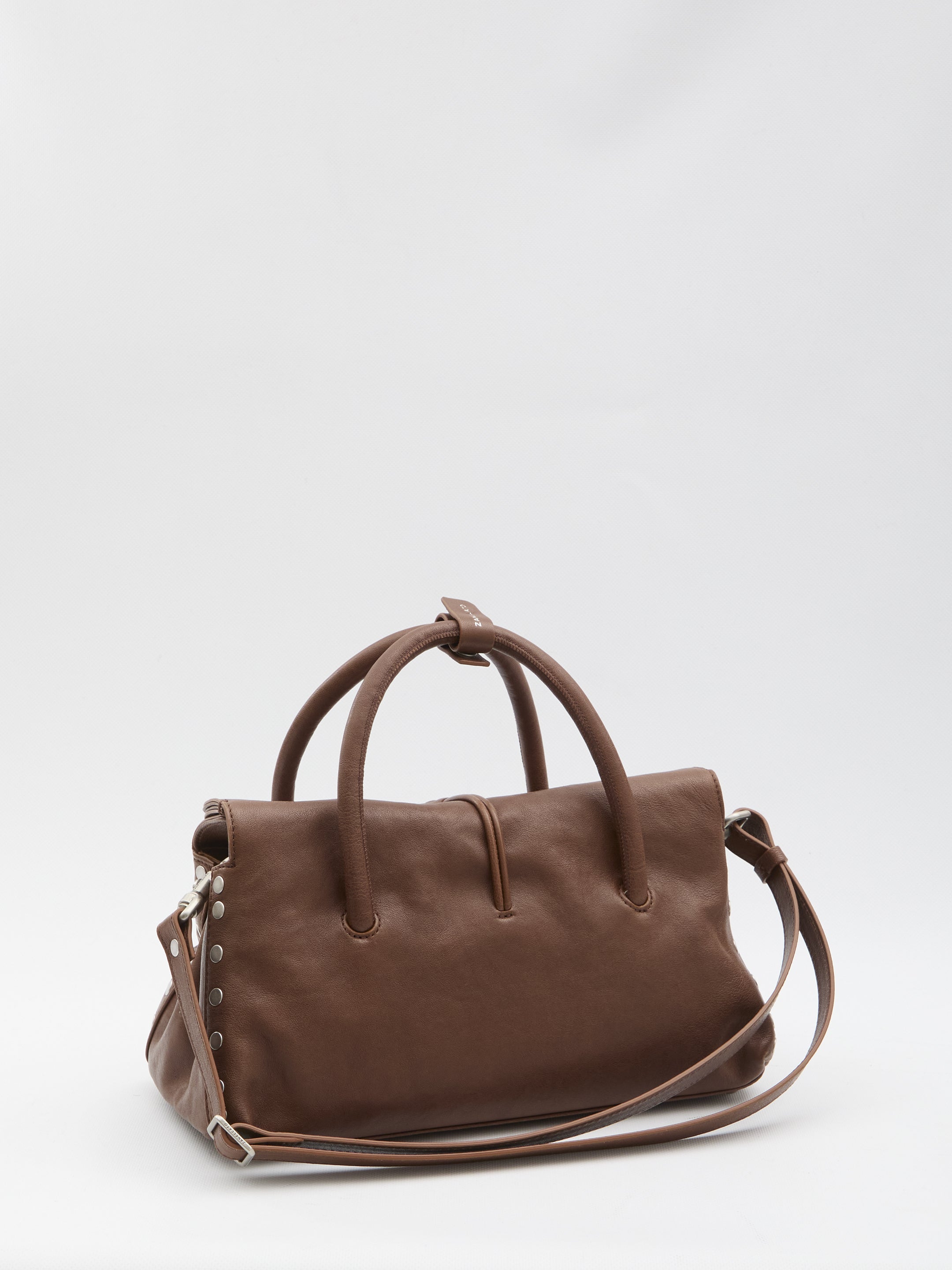 ZANELLATO Mini Handbag with Top Handles and Adjustable Strap - 33 x 16 x 15 cm