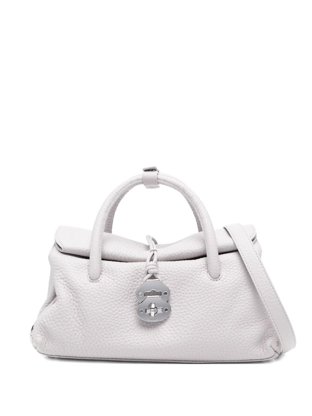 ZANELLATO Mini Pebbled Leather Handbag with Studded Detailing