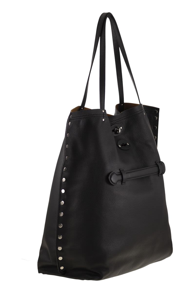 ZANELLATO Leather Handbag M - Transformable Tote for City Strolls