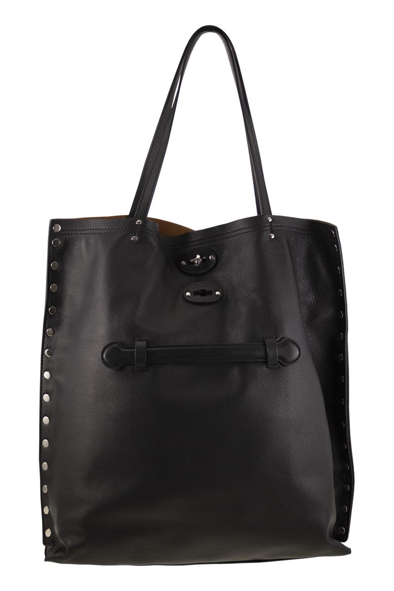 ZANELLATO Leather Handbag M - Transformable Tote for City Strolls