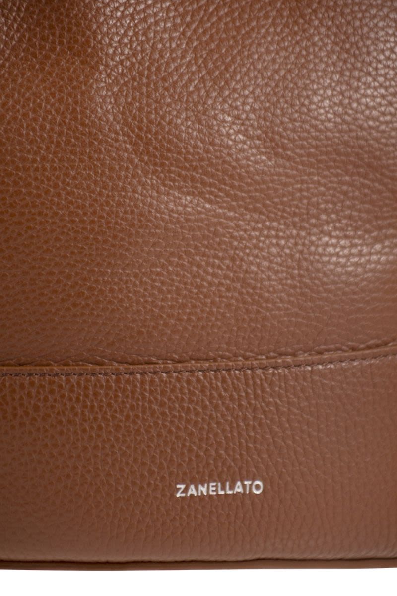 ZANELLATO Mini Leather Bucket Handbag