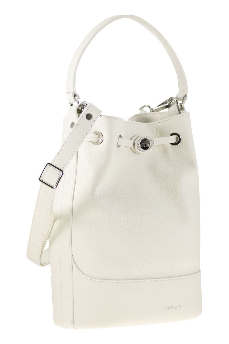 ZANELLATO Leather Bucket Handbag - 28.5x20x15 CM